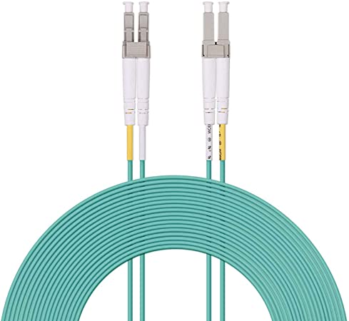 Fiber Patch Cable - LC to LC OM3 10Gb/Gigabit Multi-Mode Jumper Duplex 50/125 LSZH Fiber Optic Cord for SFP Transceiver, Computer Fiber Networks and Fiber Test Equipment, 50-Meter(164ft)