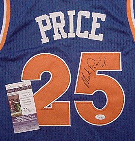 Mark Price Cleveland Cavaliers Autographed Blue #25 Jersey Size M JSA COA