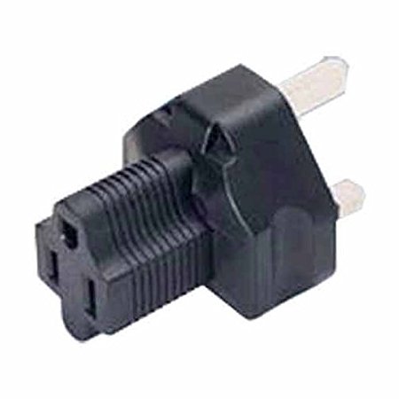 SF Cable, 3 Prong Plug Adapter,USA NEMA 5-15R Receptacle to Fused UK (BS1363)