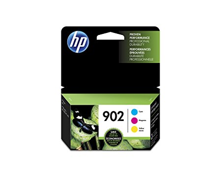 HP 902 Cyan, Magenta & Yellow Original Ink Cartridge, 3 pack (T0A38AN#140)