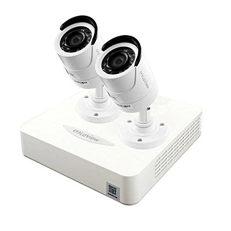 LaView 2 Camera 960H Security System, 4 Channel 960H Compact DVR w/500GB HDD and 2 1000TVL White Bullet Camera Surveillance Kit