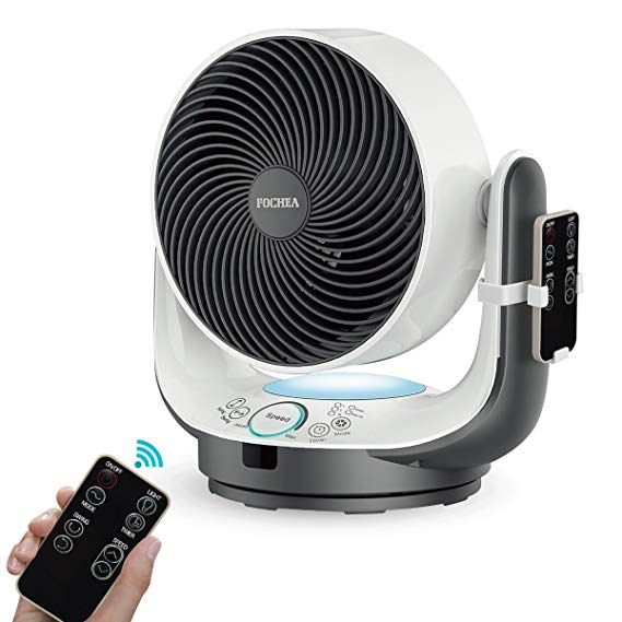 Air Circulator Fan, Fochea Power Table Fan with Remote Control