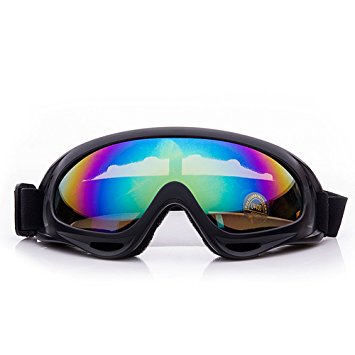 SPOSUNE Motorcycle Goggles Airsoft Goggles for Men Women by UV400 Protective Light Anti-Glare Detachable Lenses Windproof Dustproof Ski Goggles Safety Goggles