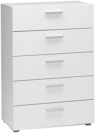 Tvilum Austin 5-Drawer Dresser, White