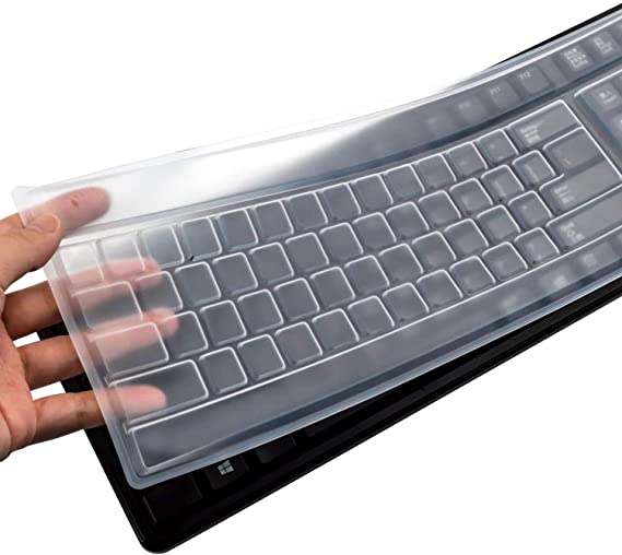 Bodu 5 Pack Universal Protective Cover Keyboard Protector for Desktop Standard Keyboard with 104/107 Keys, Anti Dust Waterproof Keyboard Protective Skin