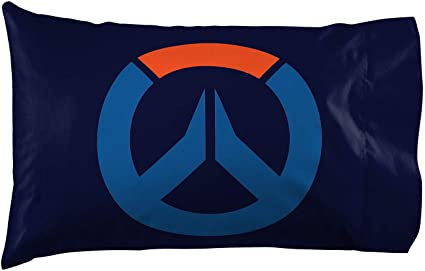 Jay Franco Overwatch Solider 76-1 Pack Pillowcase Featuring Tracer - Reversible Kids Super Soft Bedding (Official Overwatch Product)