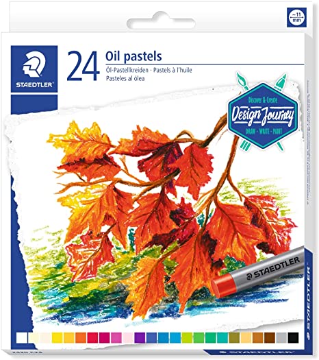 Staedtler Karat Studio Quality Oil Pastels Set of 24 Color-Intensive Colors  (2420C24)