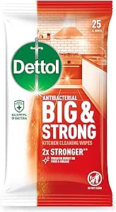 Dettol Big & Strong Kitchen Surface Cleaning Wipes 25s