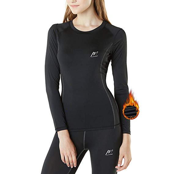 Thermal Underwear for Women, Winter Warm Base Layer Compression Set Fleece  Lined Long Johns