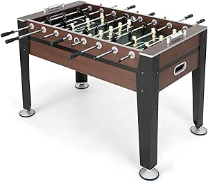 Giantex 54” Foosball Table, Foosball Table Adult Size with 2 Balls, Wood Football Table, Arcade Soccer Table Game for Kids, Game Room, Home, Office, Party