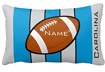 Personalized National Football Team Colors Standard Size Soft Knit Pillow Case Single Case (Carolina)