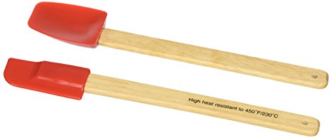 Norpro 3000R 2-Piece Spatula Set, Mini, Red