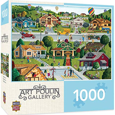 MasterPieces Hometown Gallery Jigsaw Puzzle, Bungalowville, Featuring Art by Art Poulin, 1000Piece