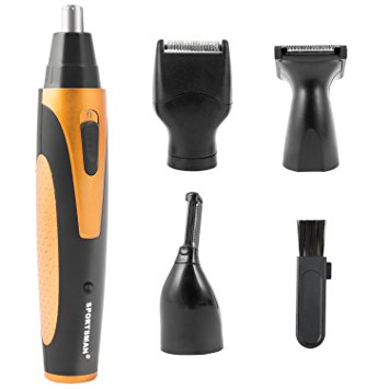 4 in 1 Nose Hair Trimmer, Rechargeable Professional Cordless Nose Hair Remover for Beard, Sideburn, Eyebrow and Ear Grooming with Wet Dry Cleaning System Clipper
