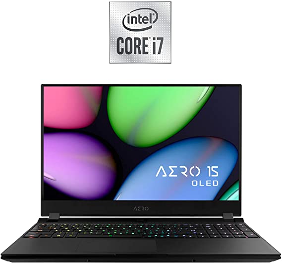 [2020] Gigabyte AERO 15 OLED WB Thin+Light High Performance Laptop, 15.6" 4K UHD OLED Display w/ 100% DCI-P3, GeForce RTX 2070 Max-Q, i7-10875H, 16GB DDR4, 512GB NVMe SSD, Up to 8.5-hrs Battery Life