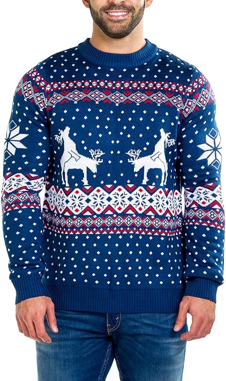 Tipsy Elves Funny Ugly Christmas Sweaters for Men - Comfy Men’s Christmas Sweater Pullovers for Holiday Parties