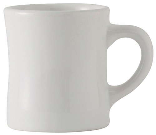 Rattleware Diner Mug, 9-Ounce, White, 6-Pack