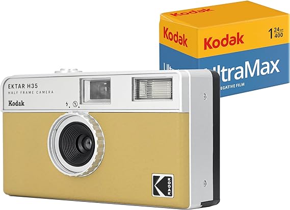 KODAK EKTAR H35 Half Frame Film Camera (Sand Bundle with 24exp Film)