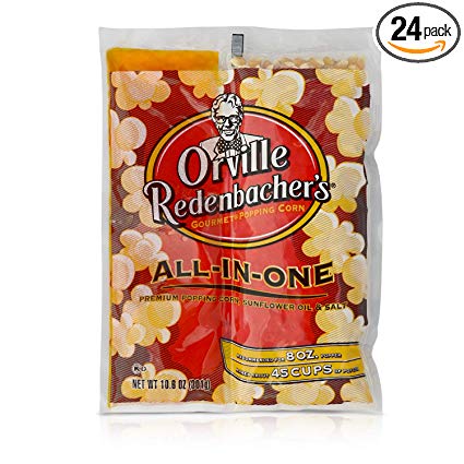 Orville Redenbacher's All in One Sunflower Oil Popcorn Kit, 10.6 Ounce (Pack of 24)
