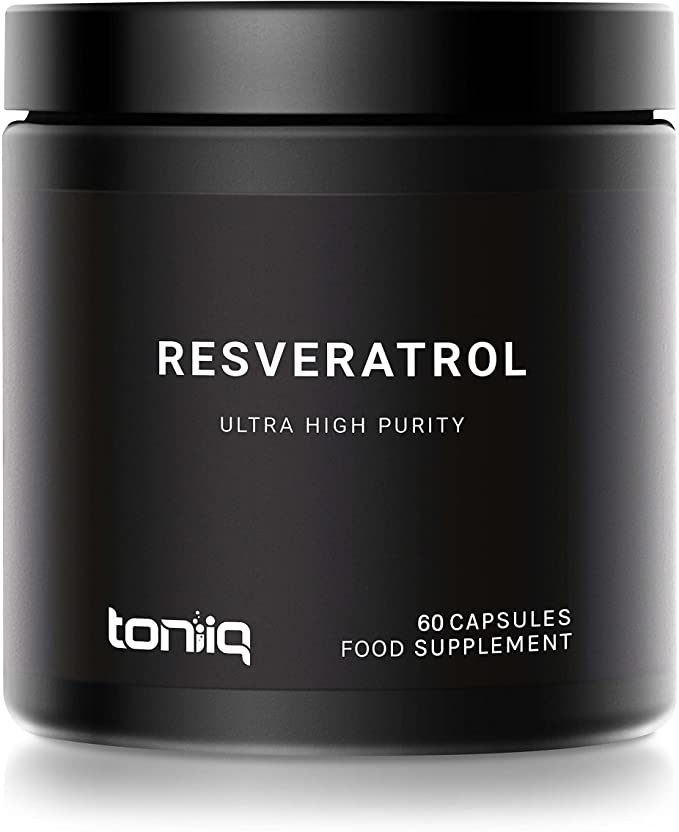 Ultra High Purity Resveratrol Capsules - 98% Trans-Resveratrol - Highly Purified and Highly Bioavailable - 60 Caps Reservatrol Supplement