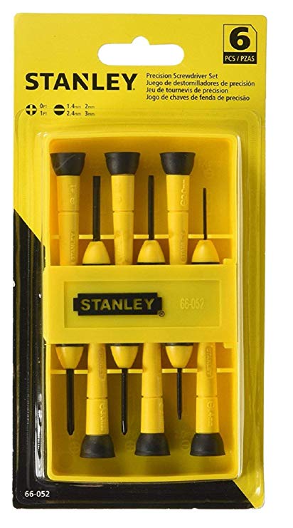 Stanley 6 Pc Bi-Material Handle Precision Screwdriver Set 66-052