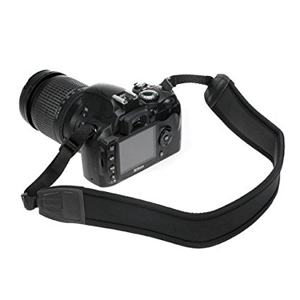 GTMax Black Anti-Slip Neoprene Camera shoulder/Neck Strap Belt ,Cup Pad