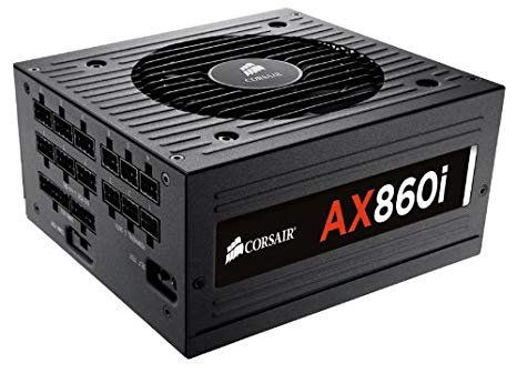 Corsair CP-9020037-UK Professional Series AX860i ATX/EPS Fully Modular 80 PLUS Platinum Digital Power Supply Unit, 860 W