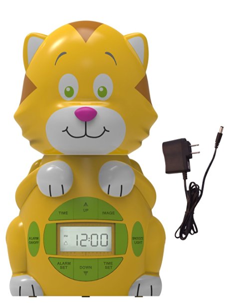 Big Red Rooster BRRC102AC Cat Projection Alarm Clock, Operates On An AC Adaptor (Included) or 3 C Batteries