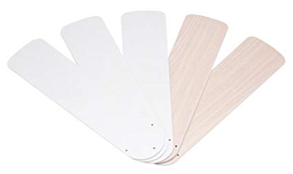 Westinghouse Lighting 7741600 52-Inch White/Bleached Oak Replacement Fan Blades, Five-Pack