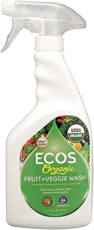 ECOS, Wash Fruit and Veggie Organic, 22 Fl Oz