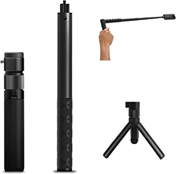 O'woda Selfie Stick for Insta360 X3, 3 in 1 Invisible Bullet Time Handle Kit with Foldable Tripod Extension Monpod Rod for Insta 360 X3 / Insta360 ONE X 2 / Insta360 ONE X / GoPro Series Accessories