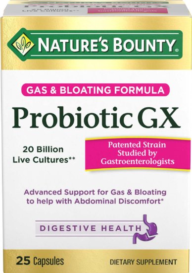 Natures Bounty Probiotic GX 25 Capsules