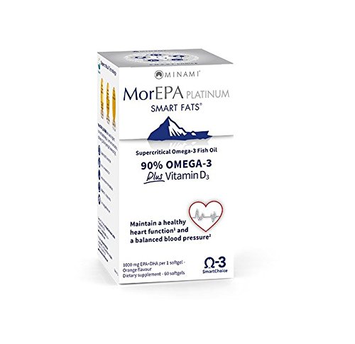 MorEPA Platinum Highest Omega 3 with Vitamin D 1100mg (orange flavour), 60 softgels Minami Nutrition