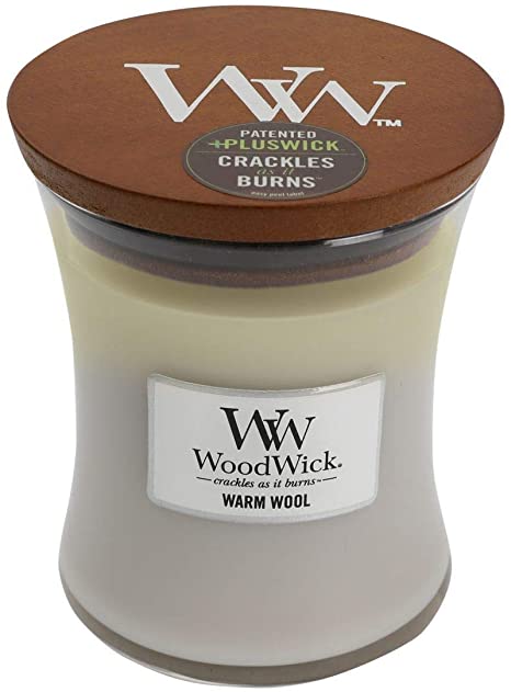 WoodWick Medium Hourglass jar Candle, 9.8 x 9.8 x 11.9 cm, Grey