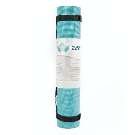 Zen Active Non-Slip Yoga Mat ✮ Extra Thick 1/4" (7mm) ✮ Environmentally Friendly Exercise Mat w/ Strap ✮ Best Yoga Mat for Home and Travel ✮ Extra Long 72" Memory Foam Is Good For Your Knees And The Earth ✮ 100% Money Back Guarantee