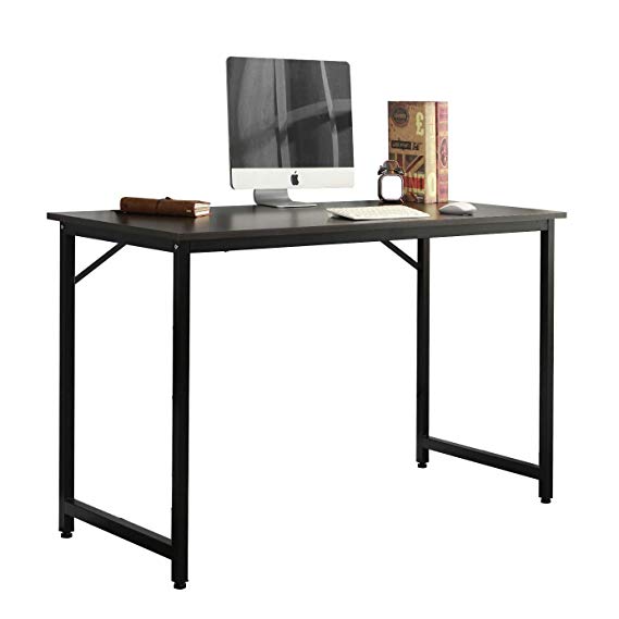 sogesfurniture Computer Desk Office Workstation Desk Study Writing Desk PC Laptop Table Simple Table for Home Office, 100x50x75cm, Black WK-JJ100-BK-BH