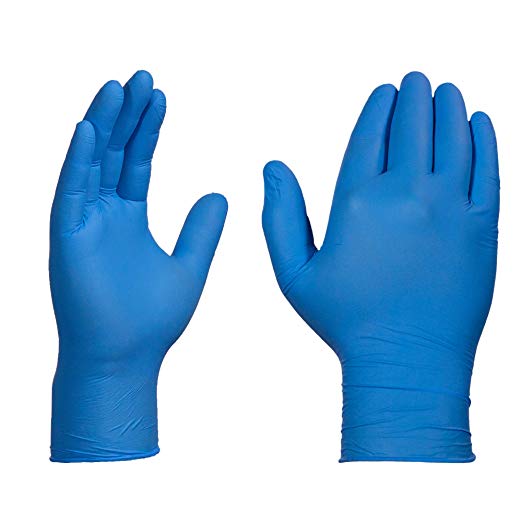 AMMEX Industrial Nitrile Disposable Gloves - Blue, 3 Mil, Powder Free, Latex Free, Textured, Ambidextrous, Small, Box of 200