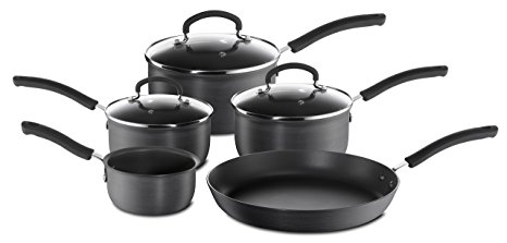 Tefal Inspire Hard Anodised Non-stick Cookware Set, 5 Pieces - Grey