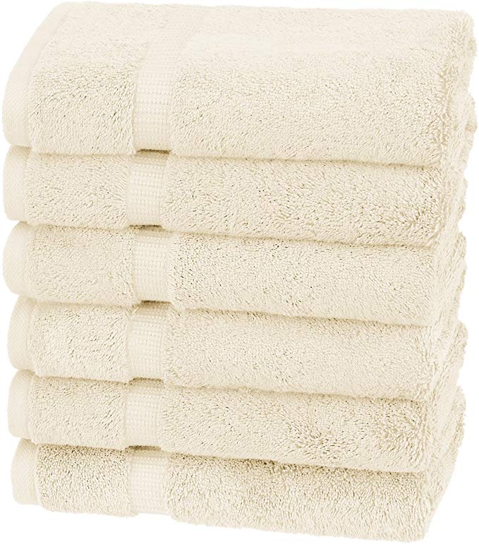 Pinzon Organic Cotton Hand Towels, Set of 6, Ivory