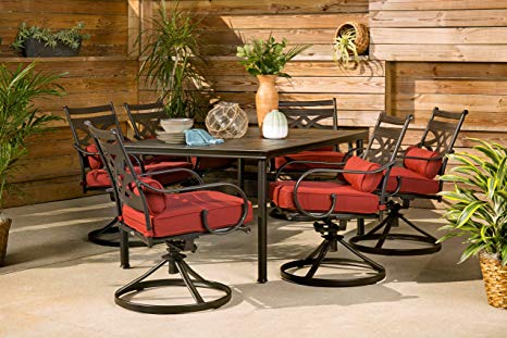 Hanover MCLRDN7PCSQSW6-CHL, Red Outdoor Furniture