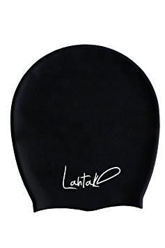 Lahtak™ Extra Large Swimming Cap - Stylish, Waterproof & Elastic Silicone Swim Caps for Long Hair Women & Men | Designed for Long, Thick, Curly or Dreadlocks Hair | Suits Recreational Swimmers