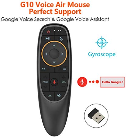 Voice Remote G10 Air Remote Control Voice Air Mouse 2.4G Wireless 6 Axis Gyroscope Microphone IR Learning for PC Android TV Box Laptop TTVBOX