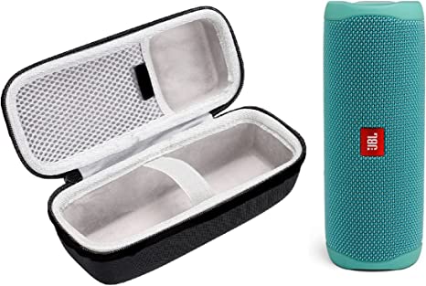 JBL Flip 5 Waterproof Portable Wireless Bluetooth Speaker Bundle with Hardshell Protective Carrying Case (Teal)