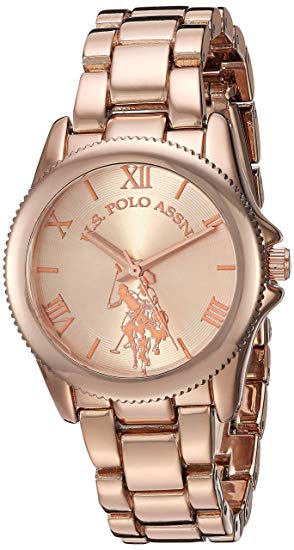 U.S. Polo Assn. Women's Quartz Watch with Alloy Strap, Silver, 13.9 (Model: USC40136)