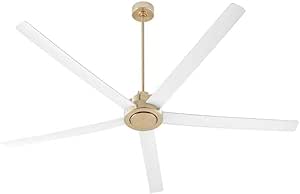 Revel - 5 Blade Ceiling Fan-14.25 Inches Tall and 80 Inches Wide-Aged Brass/Studio White Finish