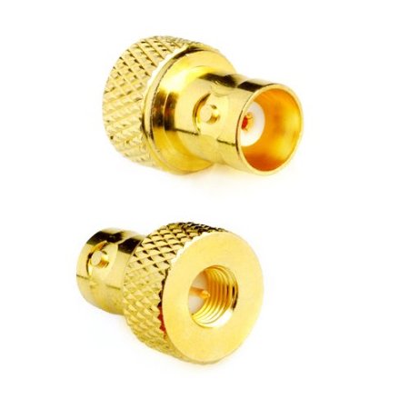 2pcs RF coaxial coax adapter SMA male to BNC female goldplated