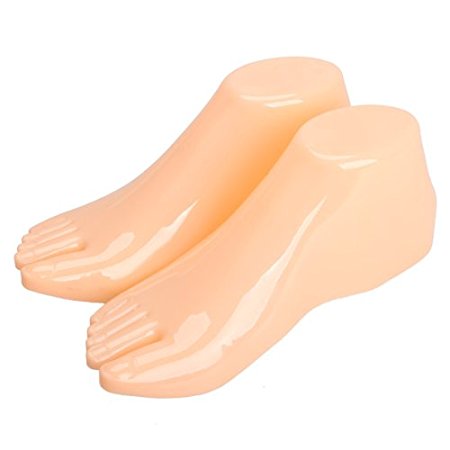 Vktech® Pair of Hard Plastic Feet Mannequin Foot Model Tools for Shoes Display (Adult Feet)