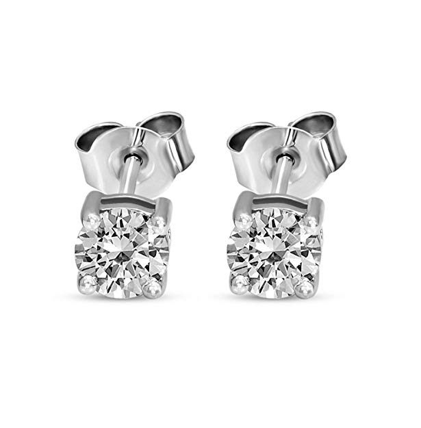 Black Friday Sales 2019 Lab Grown IGI Certified Diamond Earrings for Women 10K & 14K Gold GH-SI1 Quality Made in USA 1/6 cttw - 1 carat Diamond Solitaire Earrings (Black Friday Deals 2019)