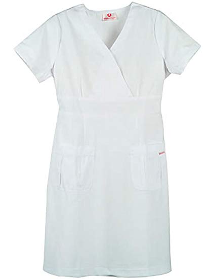 White Cross Women's A-Line Scrub Dress White