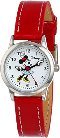 Disney Women's MN1023 Minnie Mouse White Dial Red Strap Watch